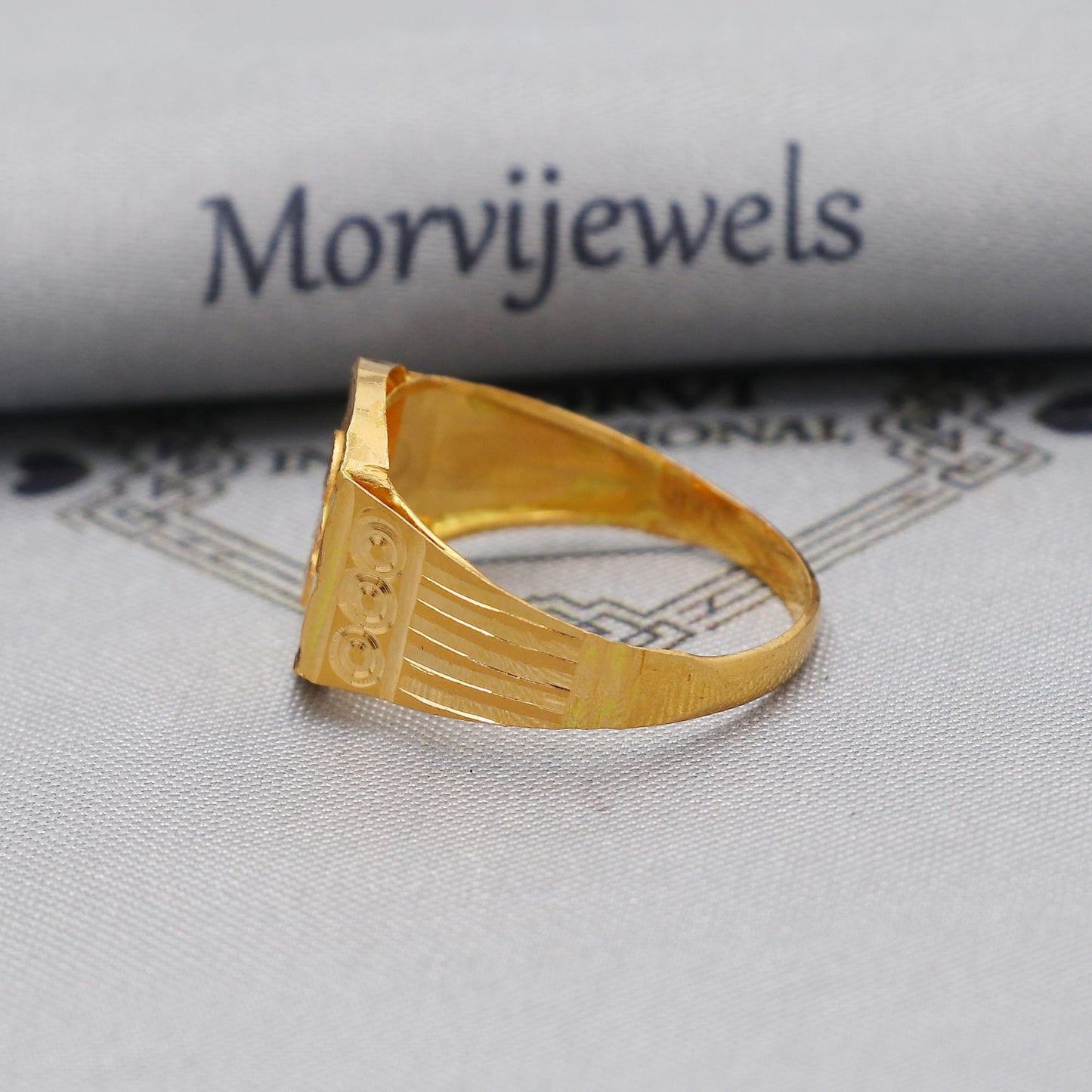 om aum Carved Solid 22k Yellow Gold Ring Size 6 7 8 and All Size, 22k Gold Handmade Ring, Indian Gold Ring, K6181