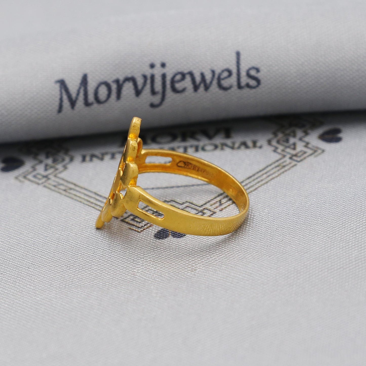 22kt 22k Solid Yellow Gold Handmade Ring Jewelry, K6197