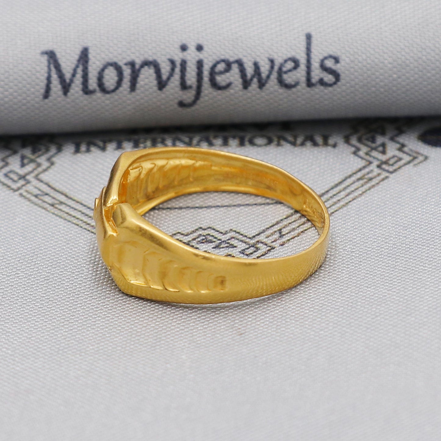 Real 22k Gold Party Wear Handmade Ring, K6162