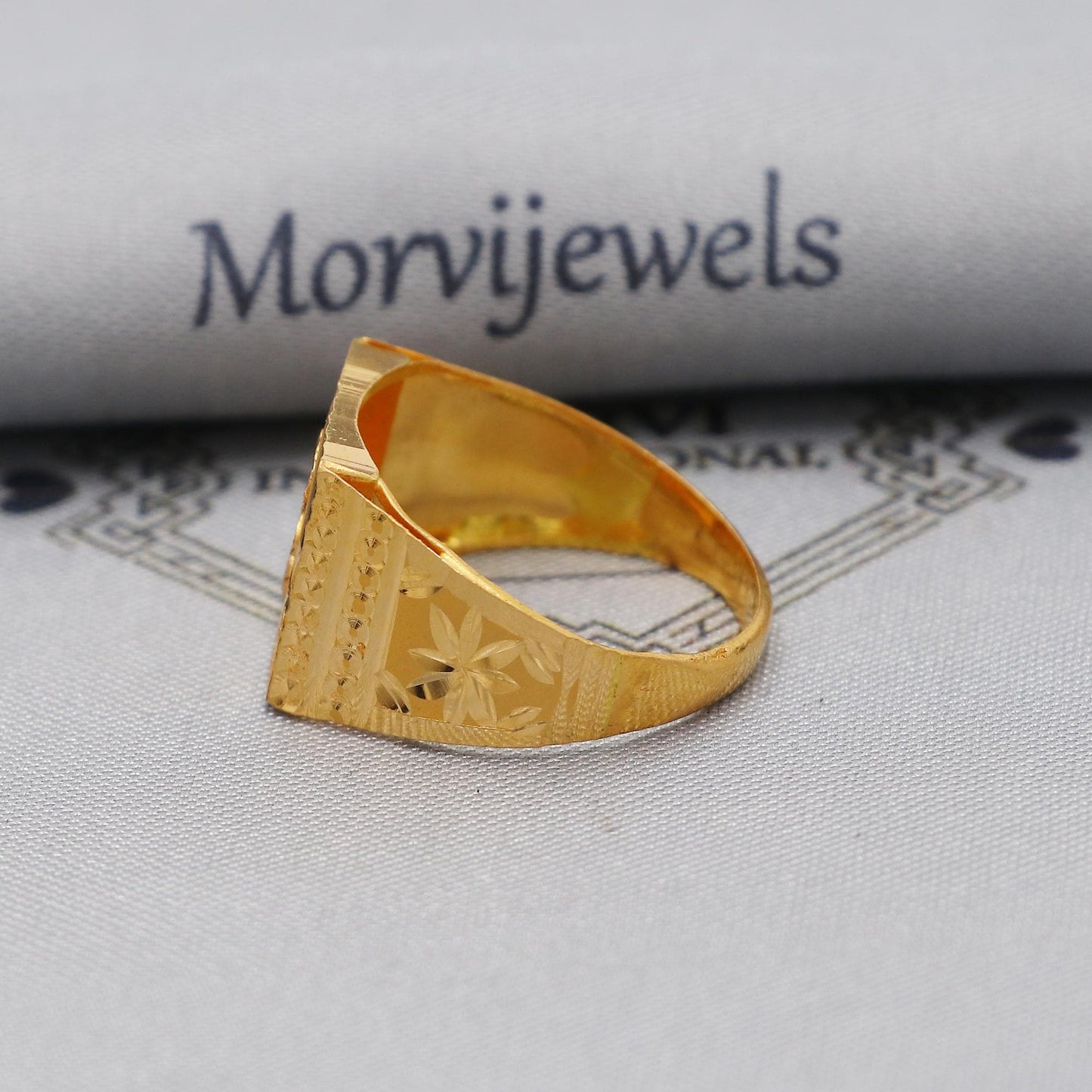 Aum Om 22k Real Gold Ring Jewelry for Gift, K6182