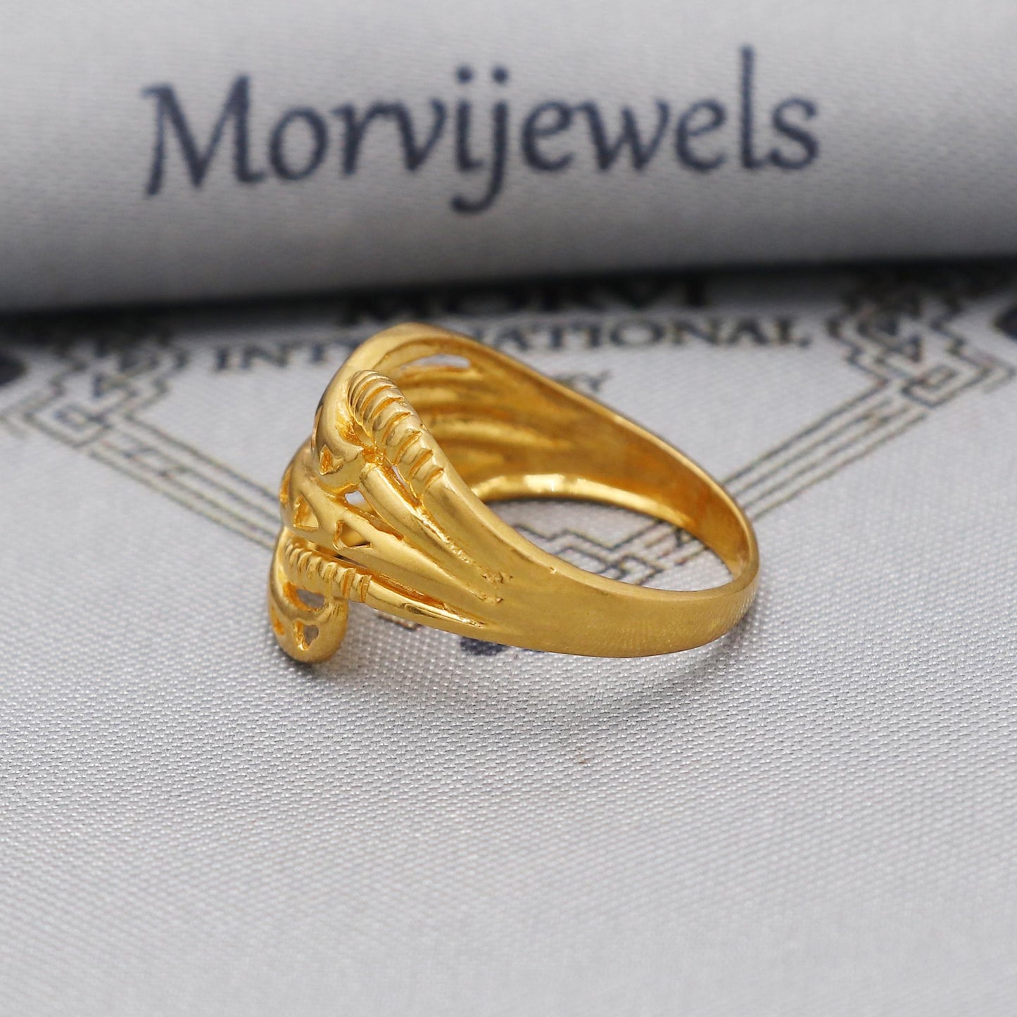 Stylish 22k Gold Handmade Ring Jewelry, K6188