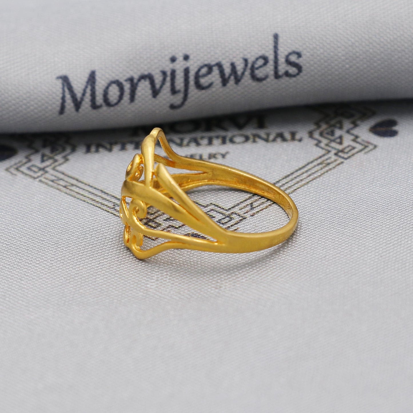Art deco 22kt 22k Solid Yellow Gold Handmade Ring Jewelry, K6200