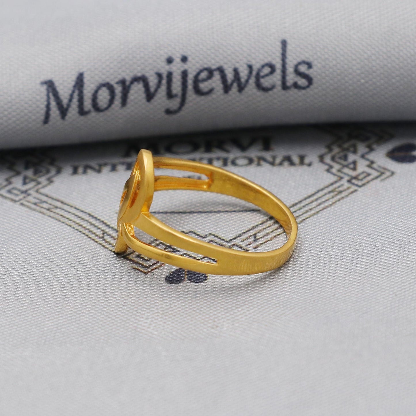 22kt 22k Solid Yellow Gold Handmade Flower Ring Jewelry, K6208
