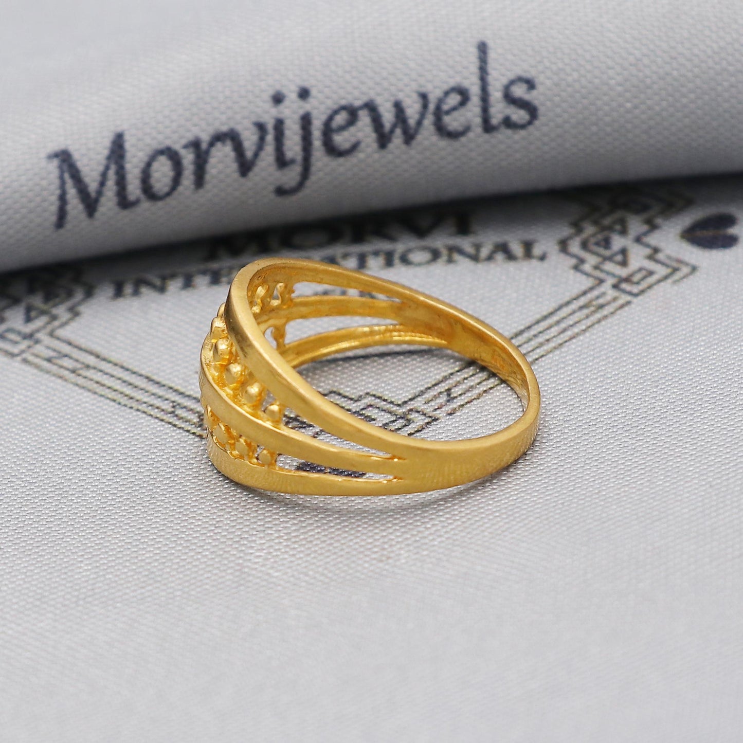 22kt 22k Solid Yellow Gold Handmade Vintage Design Ring Jewelry, K6211