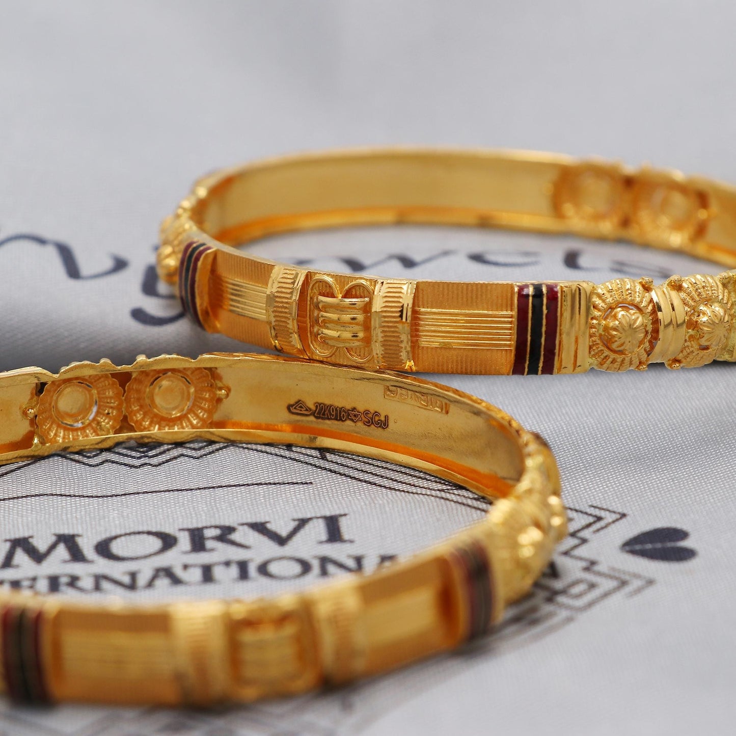 Pure 22k Gold Bangles Indian Handmade Asian vintage design, Traditional, Bangle Bracelet Wedding women Jewelry, Hallmark Gold Bracelet Women
