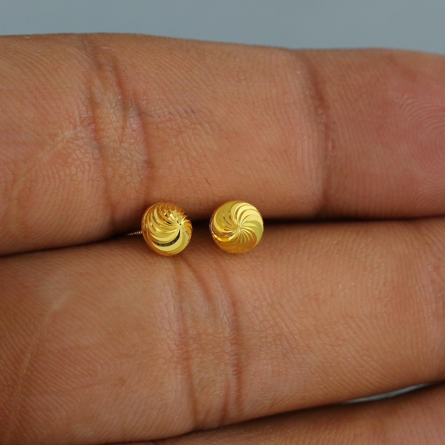18k Gold Studs cartilage studs earrings, baby Teen studs, cartilage piercing, nose pin for Everyday Wear, screw back small tiny earrings,