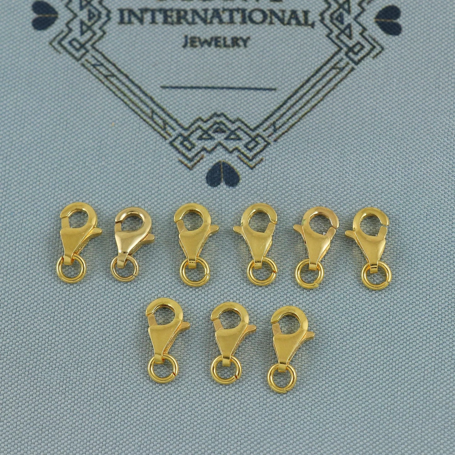 Small 22k Gold Lobster Fish Clasp Lock for Jewelry, Durable and Secure Gold Closure, Perfect for Chains, Bracelets, and Necklaces, MJ0138