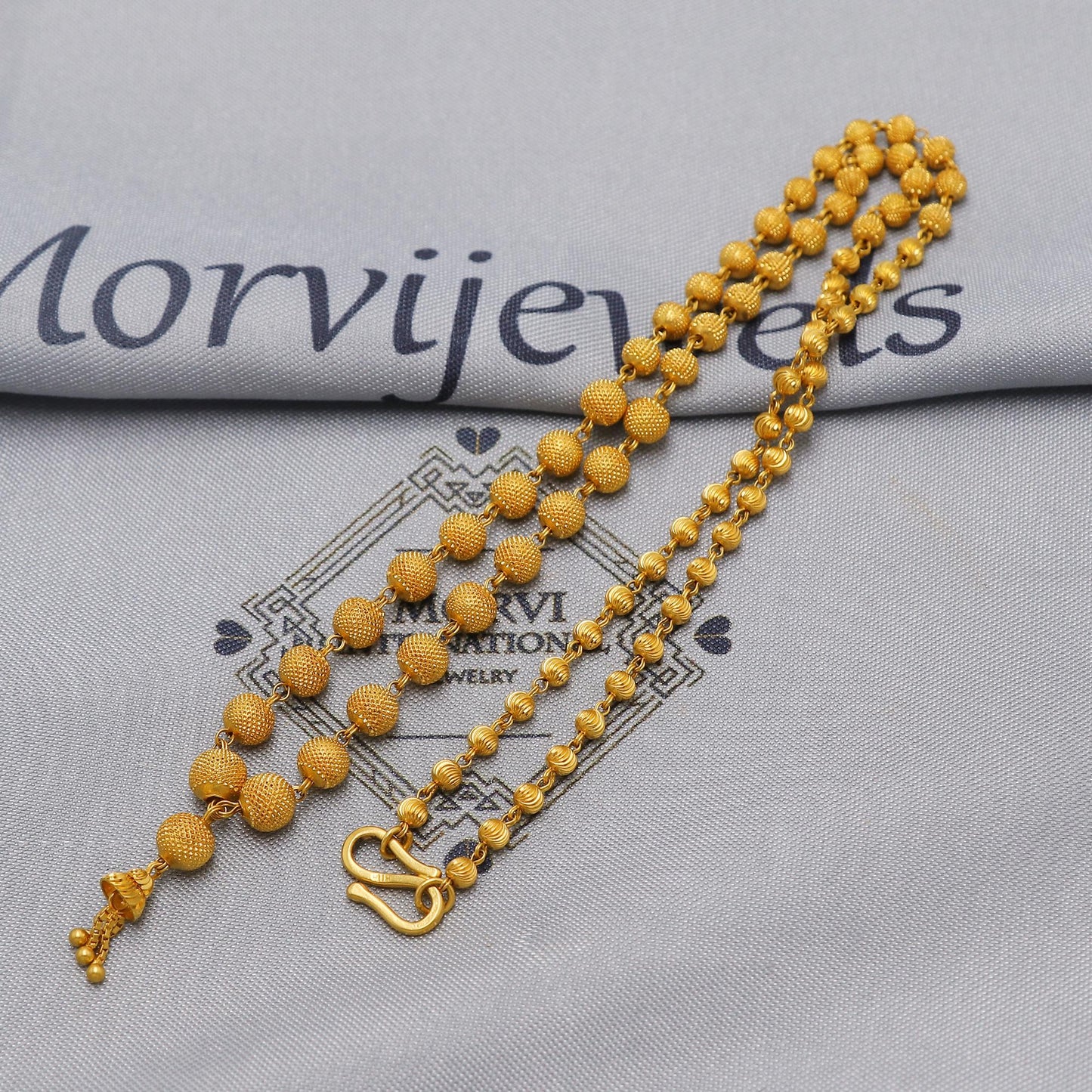 22k Gold Chain Beads Necklace Jewelry, Beads 22kt Chain, Indian Gold Chain, Party Wear Chain, K6508