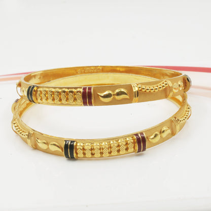 22k yellow gold handmade traditional indian bangle bracelet kada pair jewelry stamped 22k/916, indian gold churi, women bracelet bangle,