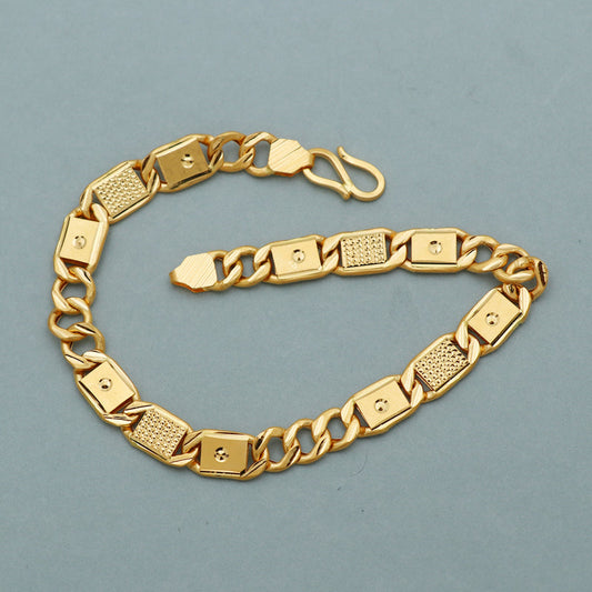 Classic Sleek 22k Gold Bracelet Jewelry, Hand carved bracelet,
