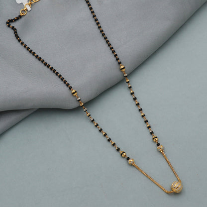 22k Gold Chain mangalsutra chain, Indian wife chain, Black Beads Chain Necklace Jewelry for Gift