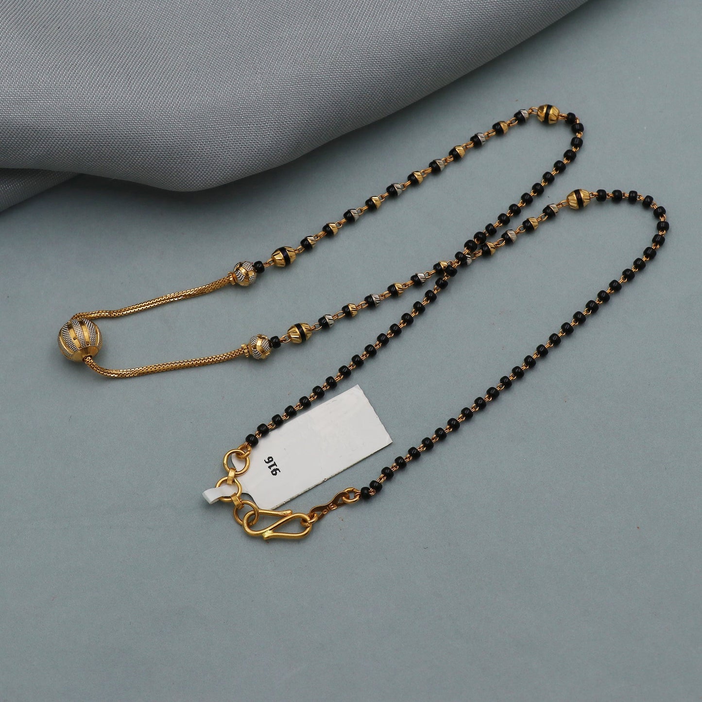 22k Gold Chain mangalsutra chain, Indian wife chain, Black Beads Chain Necklace Jewelry for Gift