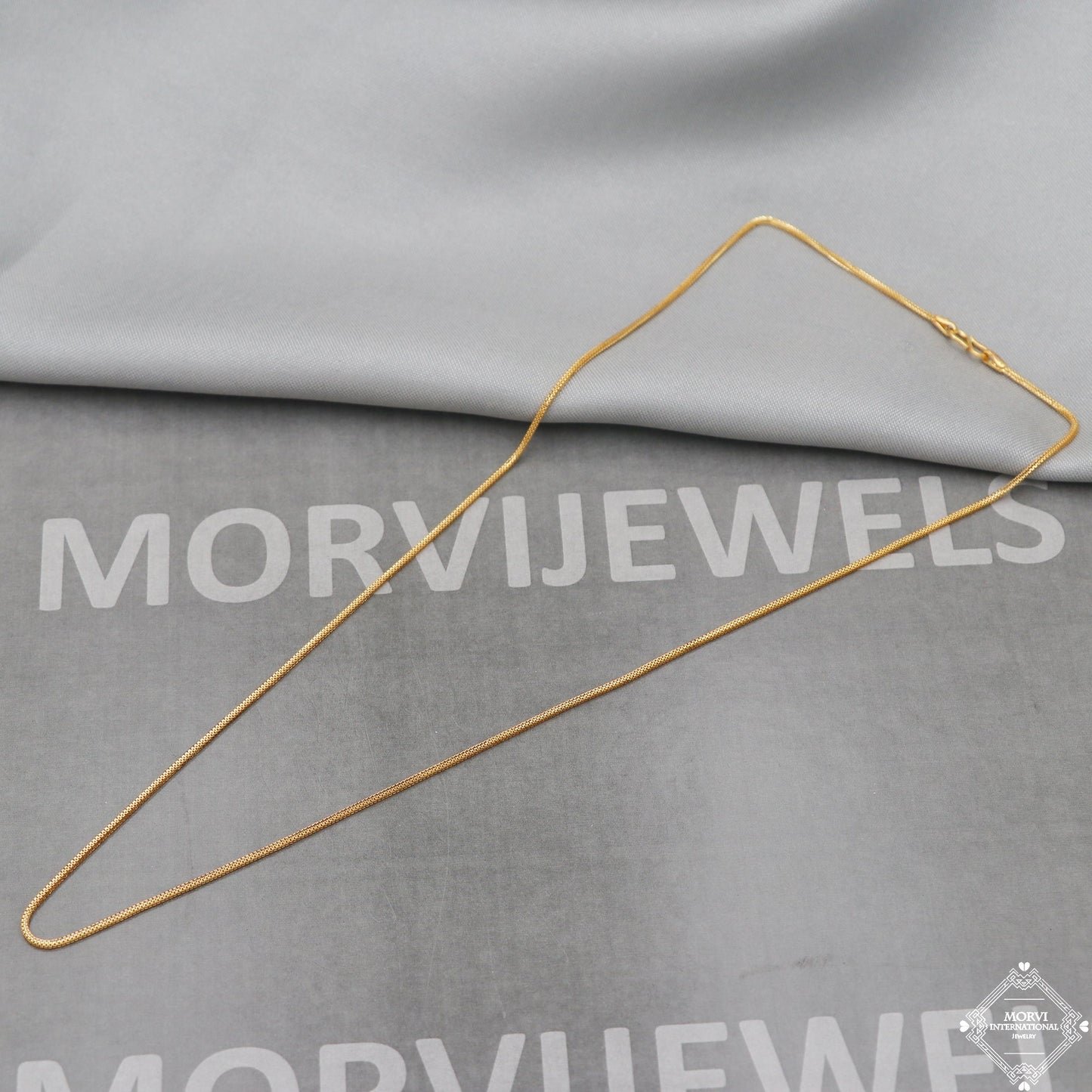 22k Gold Chain Necklace box style For men women Anniversary Wedding Gift, Handmade Gold Chain, pure gold necklace chain, K5099