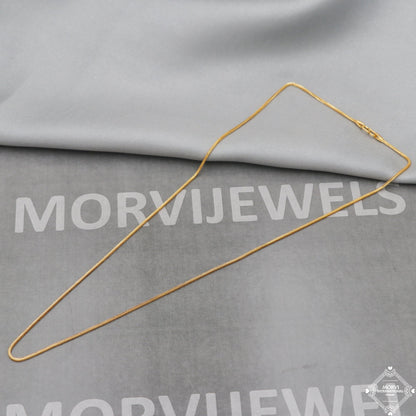 22k Gold Chain Necklace box style For men women Anniversary Wedding Gift, Handmade Gold Chain, pure gold necklace chain, K5099