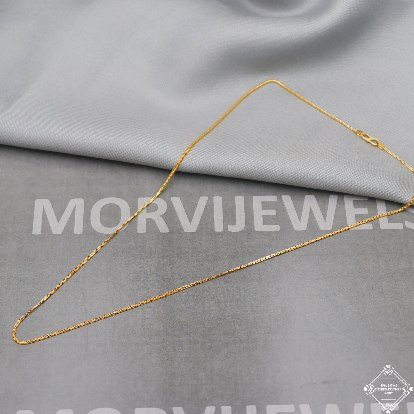 22k Gold Chain Necklace box style For men women Anniversary Wedding Gift box chain, Handmade Gold Chain, pure gold necklace chain, K5102