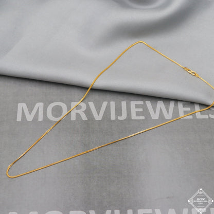 22k Gold Chain Necklace box style For men women Anniversary Wedding Gift box chain, Handmade Gold Chain, pure gold necklace chain, K5102