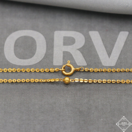 20k Gold Chain Necklace For men women Anniversary Wedding Gift chain, 20kt Handmade Gold Chain, pure gold necklace chain, K5108