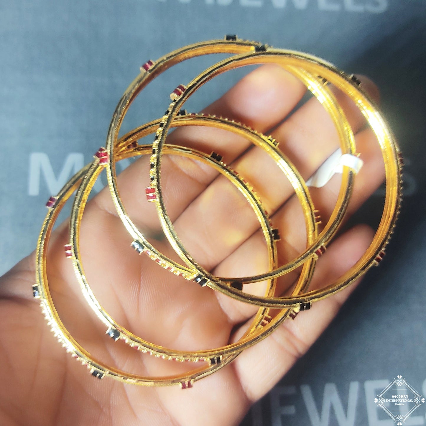 22k 22 karat Pure Gold Bangles Bracelet Wedding Jewelry, K5179