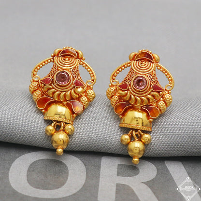 22k 22kt 22 karat Pure Gold Earring Pair, K5222