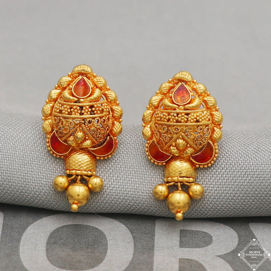 22k 22kt 22 karat Pure Gold Earring Pair, K5229