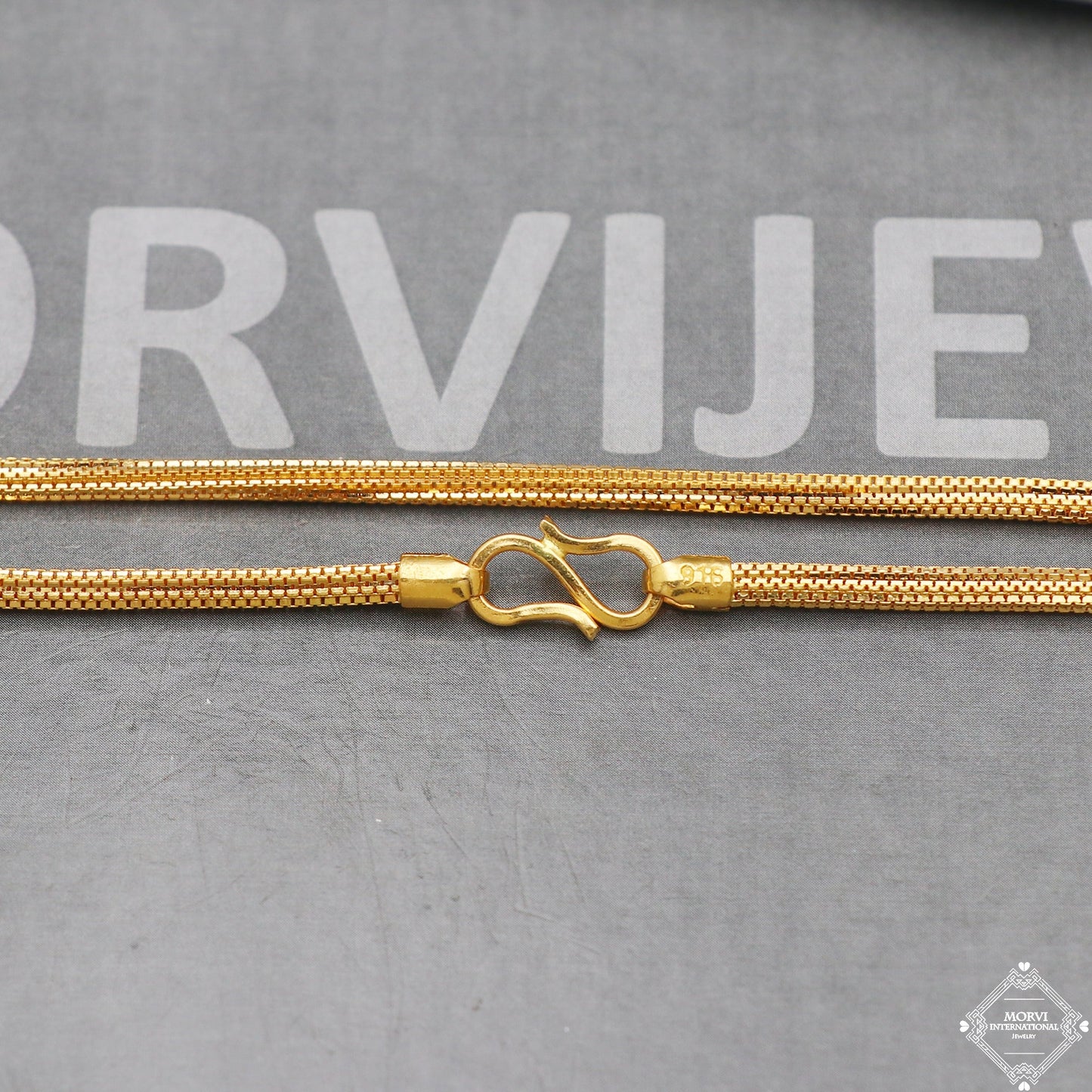 22k Yellow Gold Chain Necklace 2.5 mm, 22 inches and all, pure handmade gold chain for men and women, Indian gold chain jewelry, gift, K5280