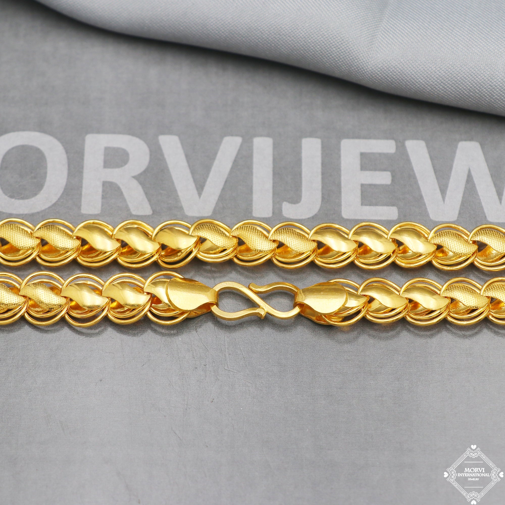 22k Yellow Gold Chain Necklace 10 mm 24 inch all size pure handmade 2 morvijewels