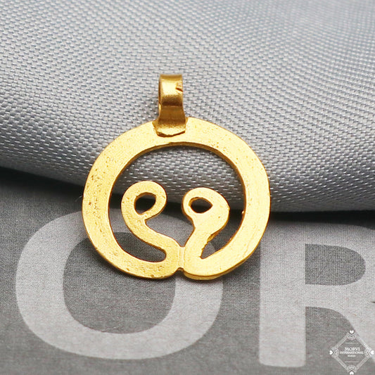 Holy Nazariya 22k Gold Small Charms Pendant Handmade Crafted Fine 22kt Gold Indian Jewelry, K5303