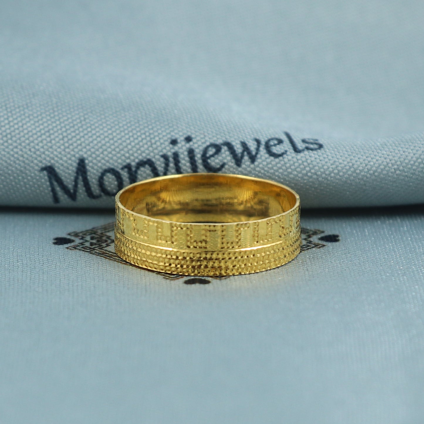 22k 22kt Engraved Band Ring Handmade Indian Jewelry For Gift, K5415