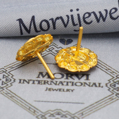 women gold tops designer 22k gold earrings from india, K5441