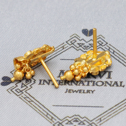 22k 22kt 22 karat Yellow Gold Earrings Dangle Stud Handmade Indian Jewelry for Gift, K5456