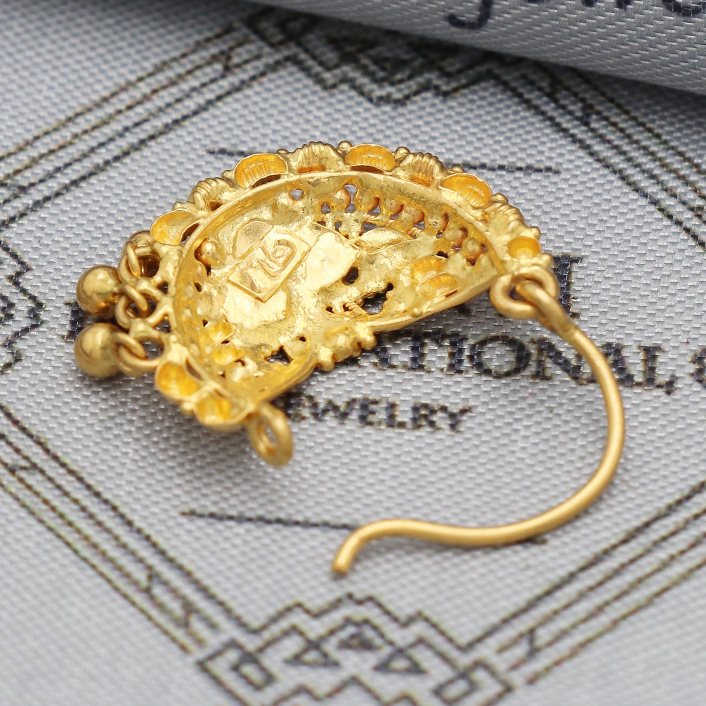 wedding party wear nose ring in 22k real solid gold, Wedding Indian Style Nose Ring Jewelry for Gift, K5494