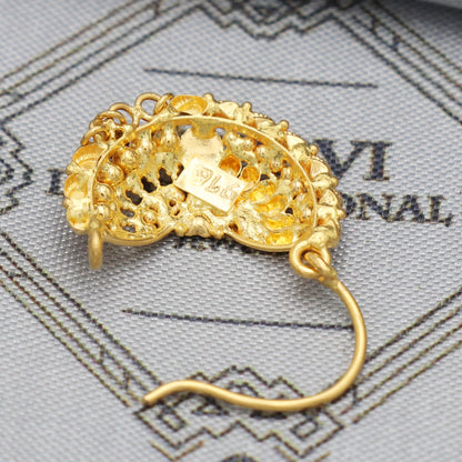 wedding party wear nose ring in 22k real solid gold, K5495