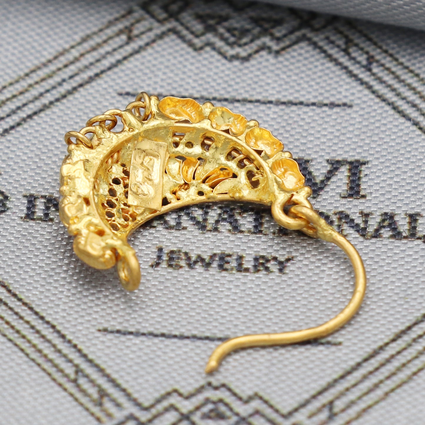 wedding party wear nose ring in 22k real solid gold, K5496