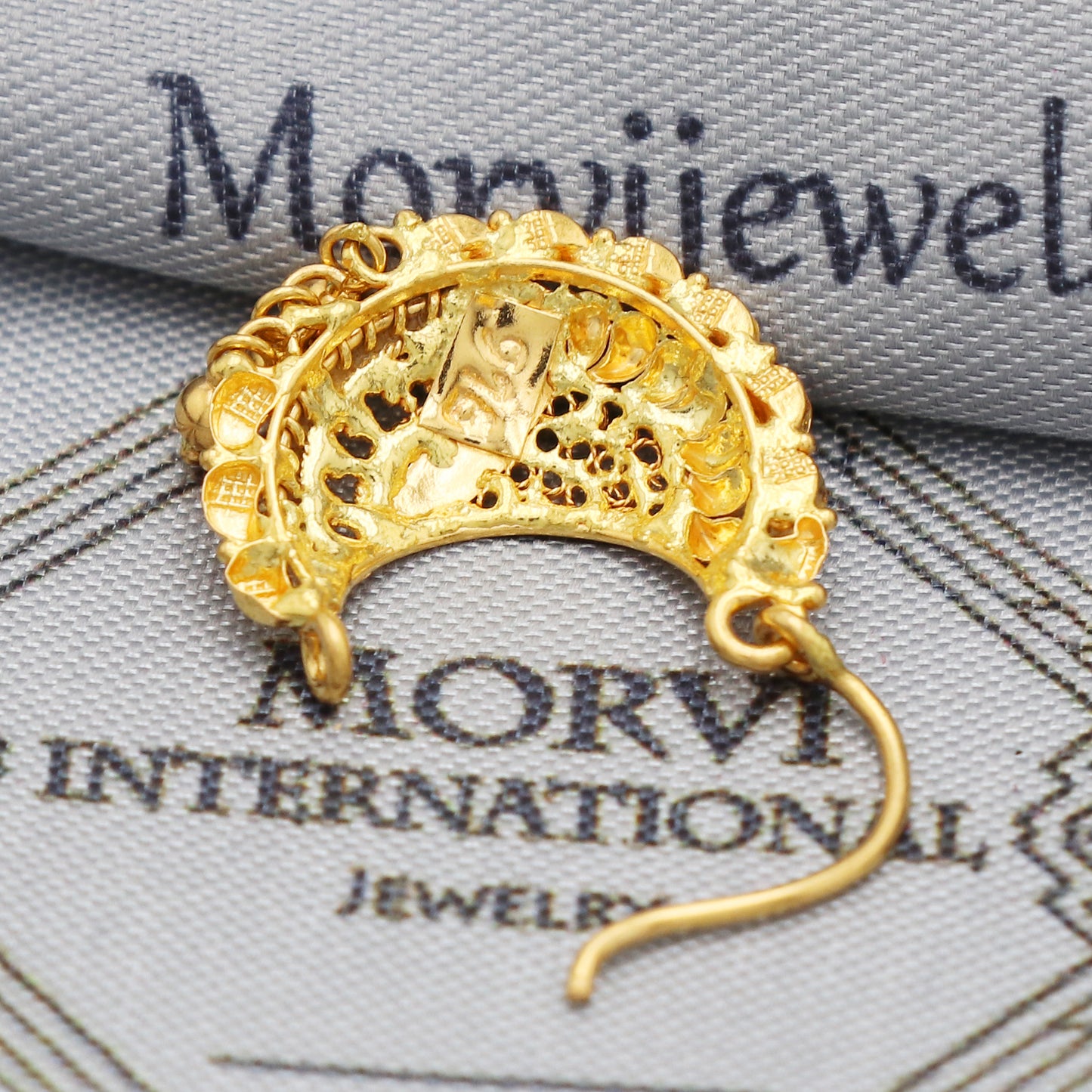 22k Yellow Gold Nose Ring Pin Indian Nath Handmade Jewelry For Gift, K5501