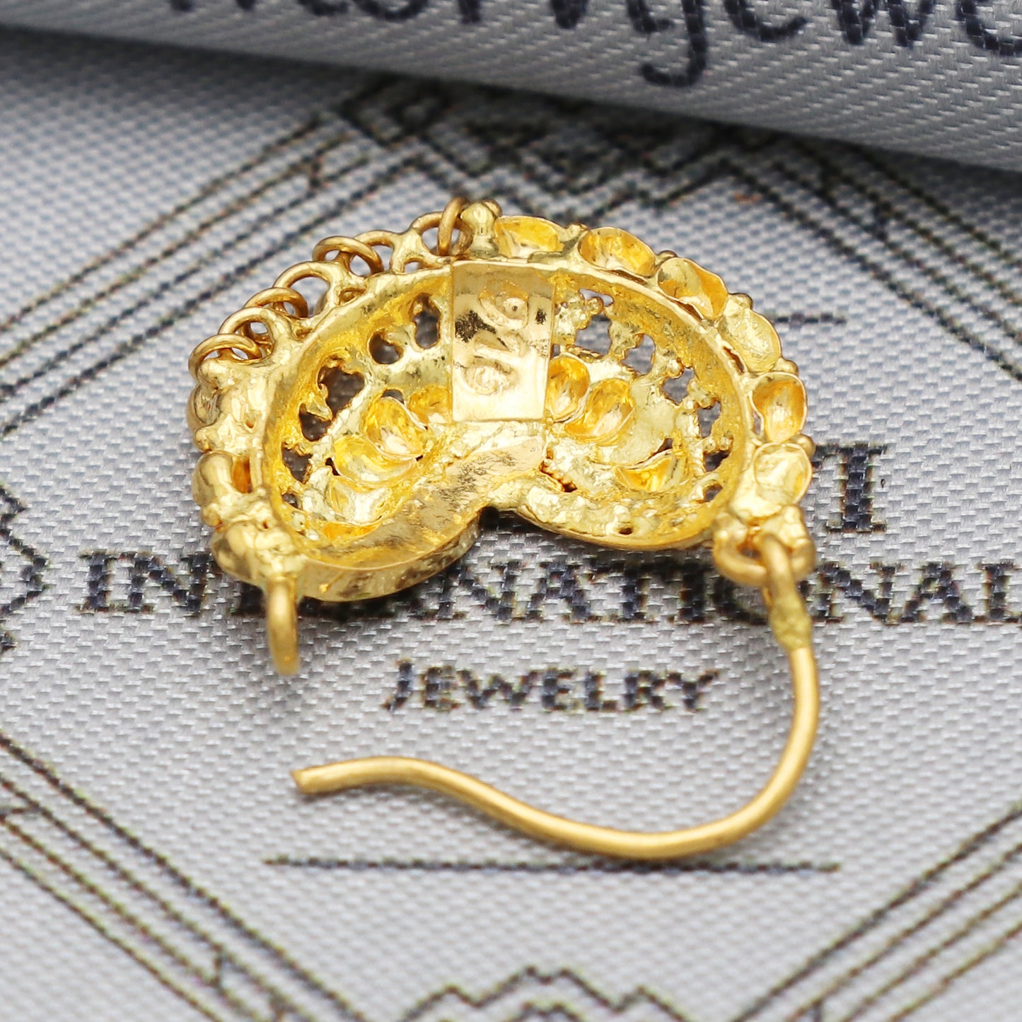 22k Yellow Gold Nose Ring Pin Indian Nath Handmade Jewelry For Gift, K5504