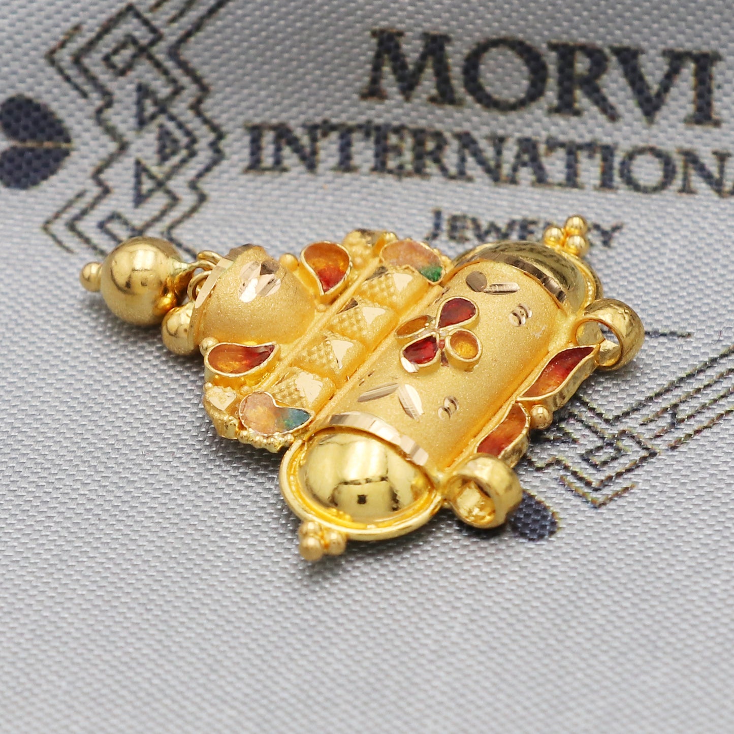 Indian Pendant Handmade 22k Yellow Gold Chain Necklace Jewelry, Pure gold necklace indian gold necklace, gift for wife, K5507
