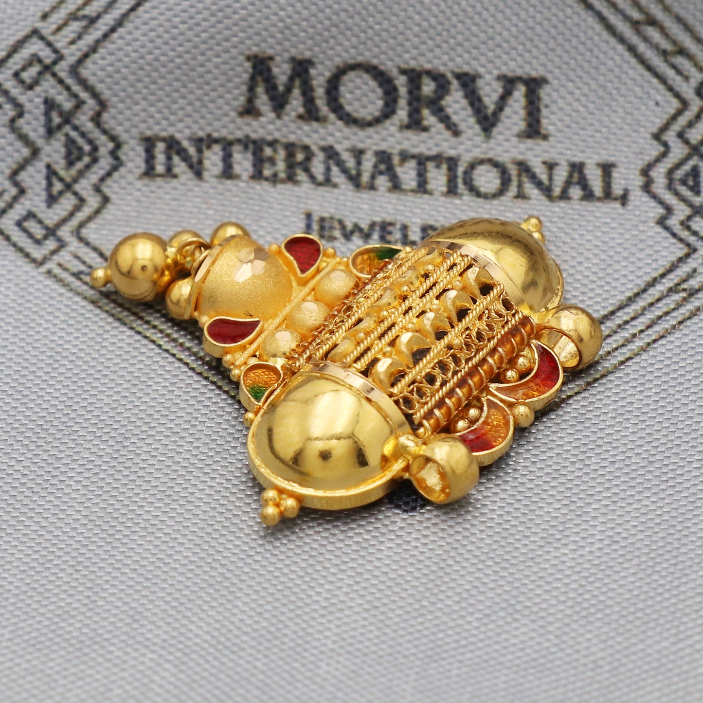 Solid 22k Yellow Gold Handmade Jewelry, Pure gold locket indian, gift for wife, K5508