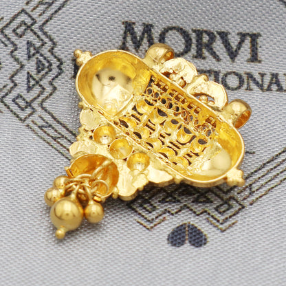 Solid 22k Yellow Gold Handmade Jewelry, Pure gold locket indian, gift for wife, K5508