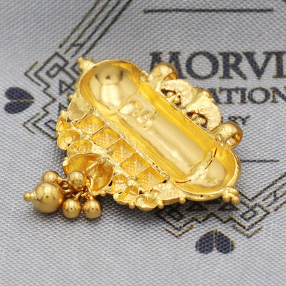 Solid 22k Yellow Gold Handmade Jewelry, Pure gold locket indian, gift for wife, K5511