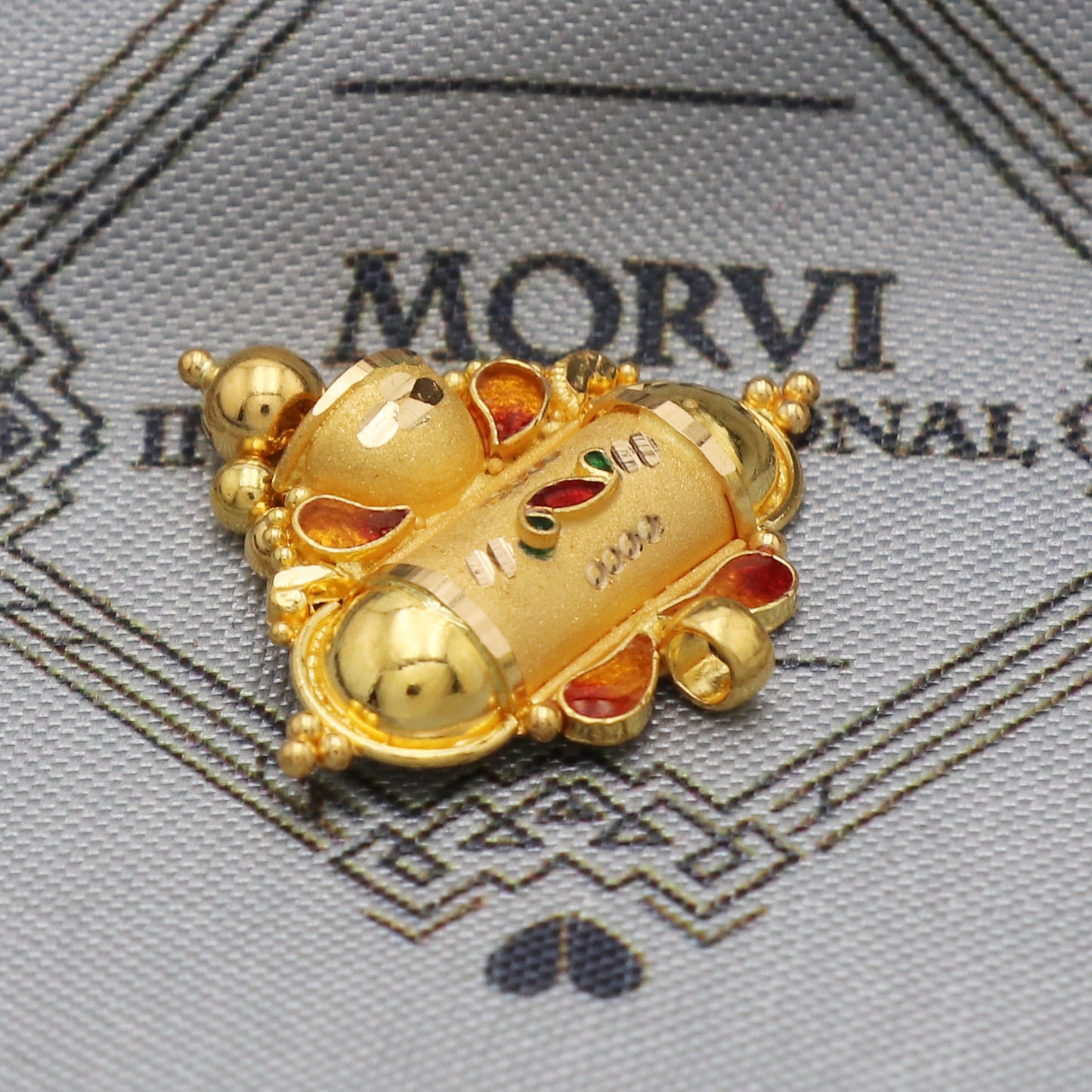 Solid 22k Yellow Gold Pendant Handmade Jewelry, Pure gold locket indian, gift for wife, K5513