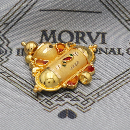 Solid 22k Yellow Gold Pendant Handmade Jewelry, Pure gold locket indian, gift for wife, K5513