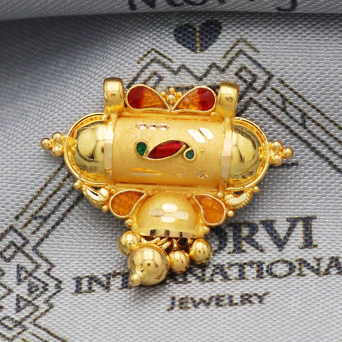 Solid 22k Yellow Gold Pendant Handmade Jewelry, Pure gold locket indian, gift for wife, K5514