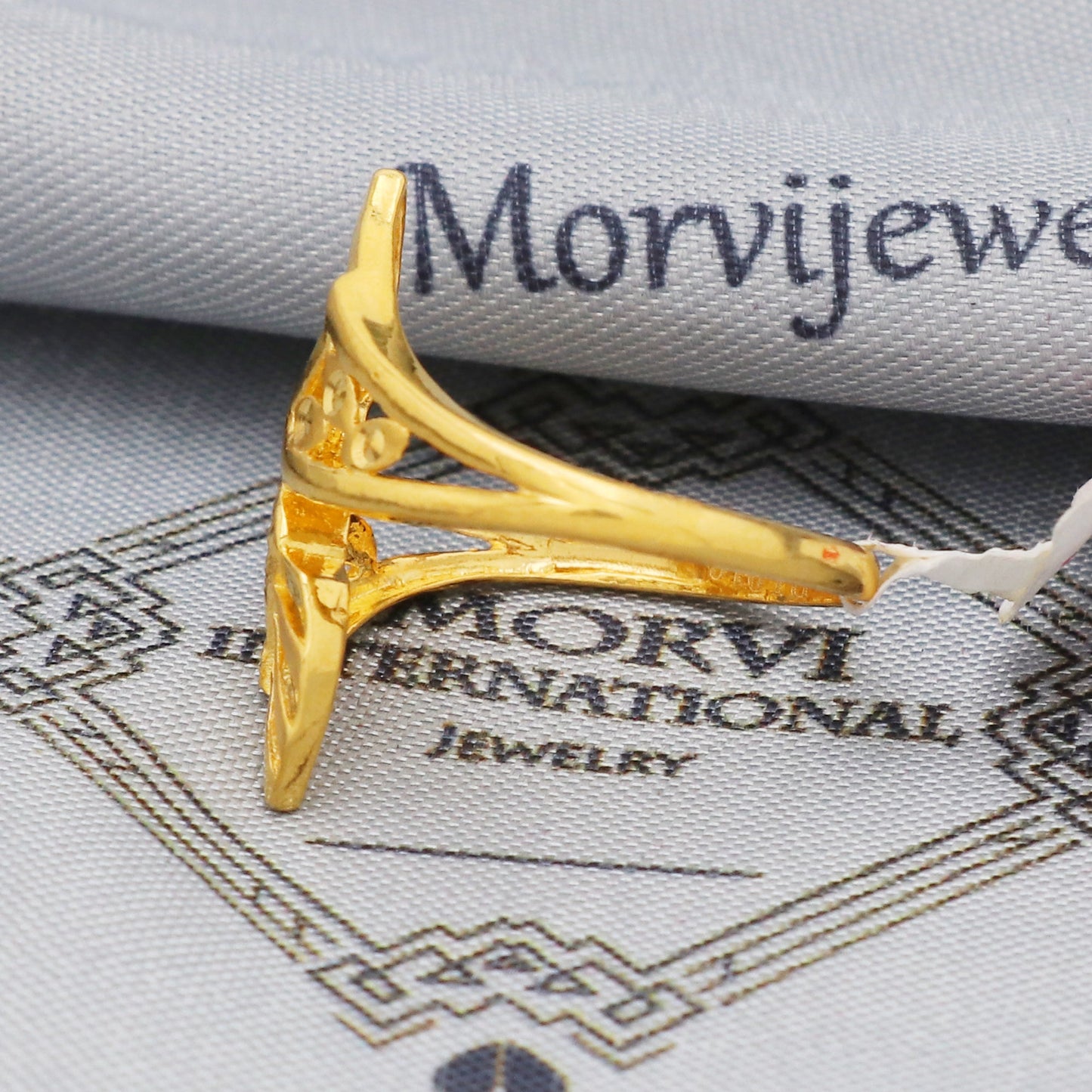 Engraved Vintage Art Carved Gold Ring, Solid 22k Gold Ring, Party Wear Ring