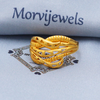 Solid 22k Yellow Gold Ring Jewelry, Hand Carved Gold Ring, Indian Gold Ring, K5703