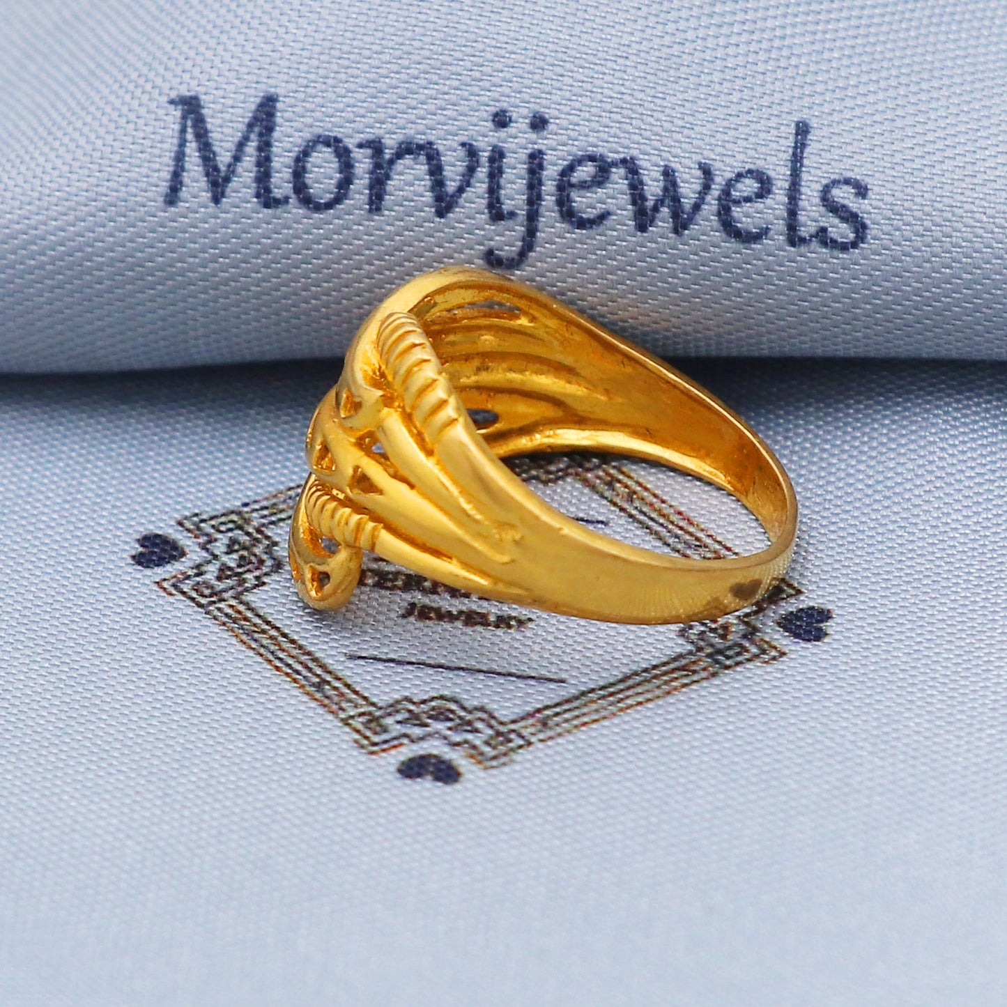 Solid 22k Yellow Gold Ring Jewelry, Hand Carved Gold Ring, Indian Gold Ring, K5703