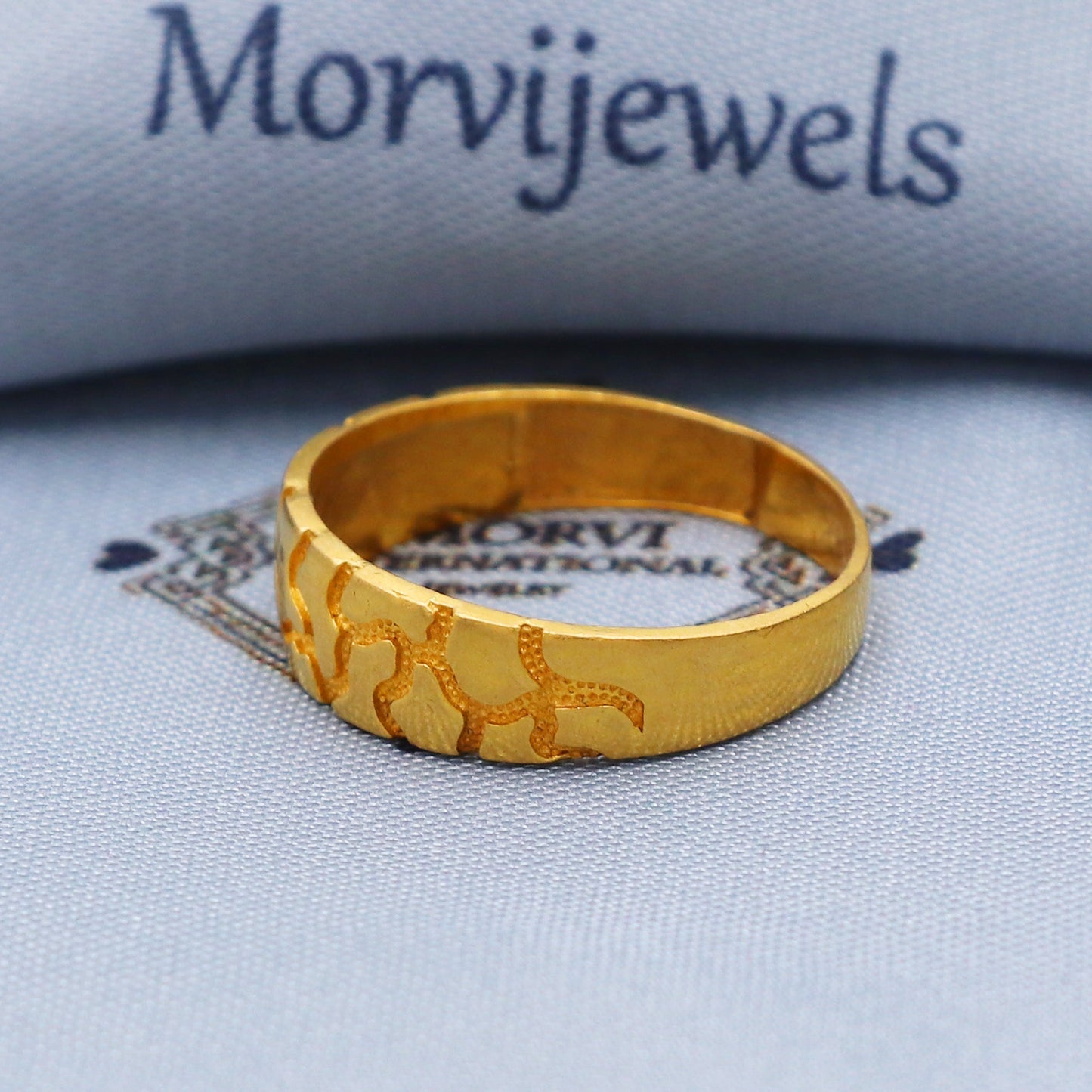 Beautiful 22k Yellow Gold Ring Size 6 7 8 and All Size, 22k Band Gold Ring, Indian Gold Ring, K5713