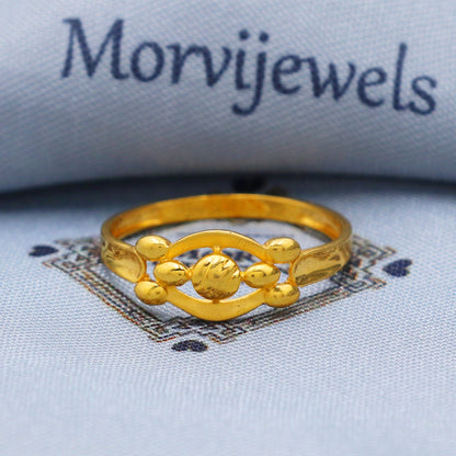 Solid 22k Yellow Gold Ring Size 6 7 8 and All Size, 22k Gold Ring, Indian Gold Ring, K5716