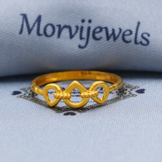 Fine 22k Yellow Gold Ring Size 6 7 8 and All Size, 22k Gold Ring, 22karat Gold Ring, Hand crafted Pure gold ring, K5733