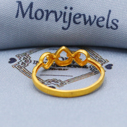 Fine 22k Yellow Gold Ring Size 6 7 8 and All Size, 22k Gold Ring, 22karat Gold Ring, Hand crafted Pure gold ring, K5733