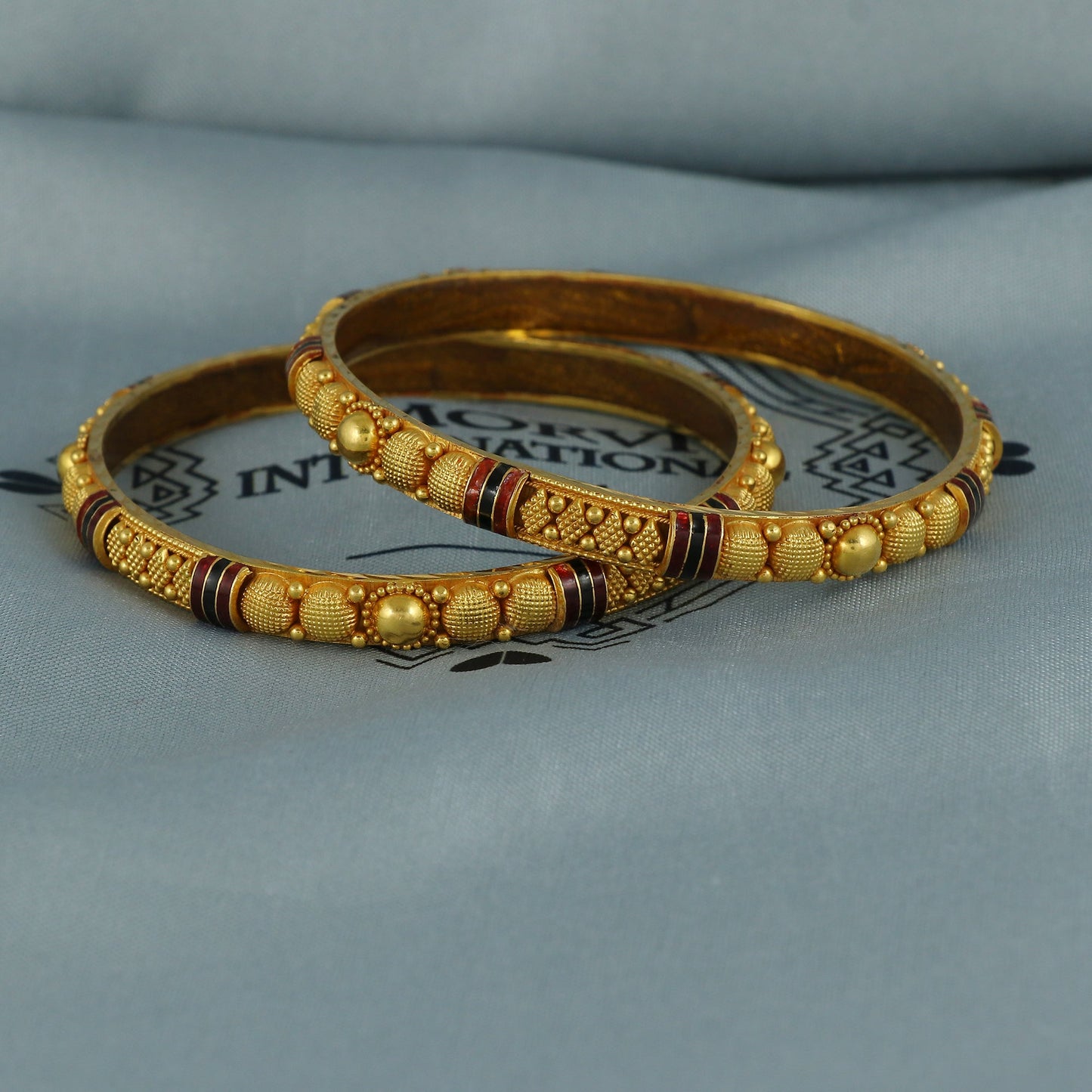 18K Solid Gold Bangle Bracelet Chunky, Minimalist 90s Style, Pure Delicate 18k Gold Bangles Indian Handmade light weight, wax filled